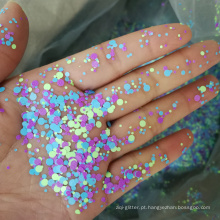 pó de glitter de tamanho misto para cosméticos